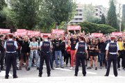 Imatge de la concentració aquest dimarts a la plaça Imperial Tàrraco.