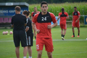 Delgado, entrenant amb el Nàstic.