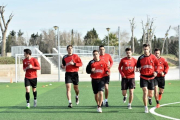 Els jugadors, entrenant aquesta setmana.