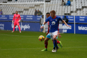 Mossa, durant una acció de l'Oviedo-Lugo d'aquest passat diumenge, que va acabar amb victòria asturiana (3-2).