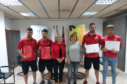 Imatge de la presentació de les parelles lingüístiques del Reus Deportiu la Fira