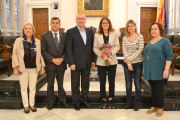 imagen de la recepción institucional a Ariana Sánchez, ganadora del World Padel Tour.