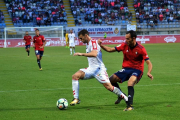 Rodri, jugador de la Cultural, durant un partit d'aquesta temporada.