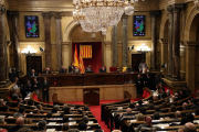 Imatge del ple del Parlament durant el dia d'avui.