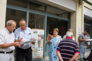 El president de la Coordinadora, Josep Machado, a l'esquerra.