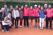 Les jugadores de l'equip júnior femení del Club Tennis Tarragona.