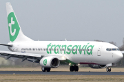 Imatge d'arxiu d'un avió de la companyia Transavia.