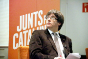 El cap de llista de Junts per Catalunya, Carles Puigdemont.