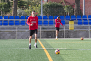 Ramon Folchdurant un dels entrenaments d'aquesta temporada, al verd de Riudoms.