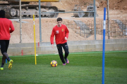 El jugador rus en una de les session s d'entrenament amb el Nàstic.