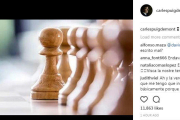 El perfil del president de la Generalitat, Carles Puigdemont, a Instagram amb la imatge del tauler d'escacs.