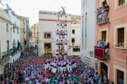 Imatge del 5de9f de la Colla Jove Xiquets de Tarragona al Catllar la temporada passada.