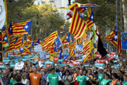 Milers d'estelades han posat el color a la manifestació.