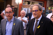 Quim Torra amb l'alcalde de Palamós, Lluís Puig.