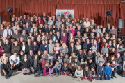 Foto de família dels socis de la 'Cumprativa' de Llorenç del Penedès.