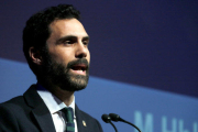 Primer pla del president del Parlament, Roger Torrent.