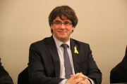 Imate de Carles Puigdemont durant la reunió del grup parlamentari de Junts per Catalunya a Brussel·les.