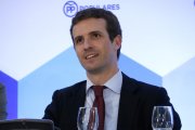 El president del PP Pablo Casado al Consell Executiu Nacional del partit.