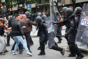 Imatge d'una de les actuacions de la policia a Tarragona.