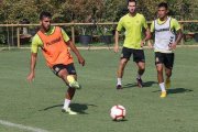 Elvir Maloku, entrenant amb el Nàstic.