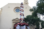 3 de 9 amb folre de la Colla Vella dels Xiquets de Valls a Vila-seca