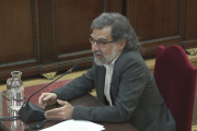 Pla general de Jordi Cuixart durant l'últim torn de paraula al Tribunal Suprem.