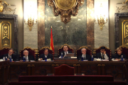 Imatge general dels set membres del Tribunal Suprem que jutjaran l'1-O.