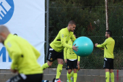 Ramiro Guerra, durant un entrenament recent amb el Nàstic a l'annex del Nou Estadi.