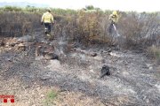 El foc de vegetació estava prop de la carre