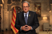 El president de la Generalitat, Quim Torra, pronuncia el discurs institucional de la Diada de Catalunya.