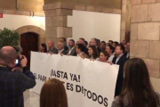 El grupparlamentari de Cs ha desplegat una protesta