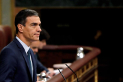 Pedro Sánchez, a l'estrat del Congrés, el dia que afronta la segona i dedinitiva votació d'investidura.