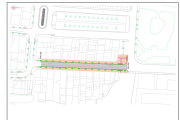 Plànol del projecte de reforma del carrer de Roger de Llúria de Reus.