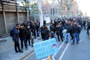 Imatge de la manifestació convocada per sindicats de mossos i el moviment MosSOS en motiu del Consell de la Policia