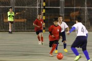 Un dels partits de Futbol sala que s'ha disputat aquesta tarda a l'exterior del Pavelló Olímpic.