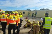 Imatge del simulacre realitzat a l'Aeroport de Reus.