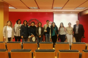 Els alumnes de Flix que han visitat la cambra reusenca.