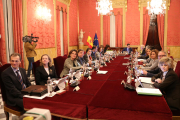 Pla general del Consell de Ministres a la Llotja de Mar de Barcelona.