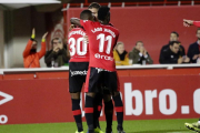 El Mallorca celebra el primer gol