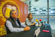 Roberto Iserte i Marta Torras, ahir a la TAP en la presentació de la segona edició de l'Oktoberfest.