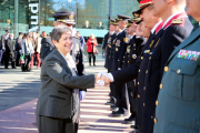 La delegada del govern espanyol, Teresa Cunillera, en arribar als actes del Dia del Cos Nacional de la Policia.