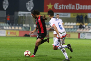 Imatge de Mario Ortiz en una jugada del partit contra el Rayo Majadahonda a l'Estadi.