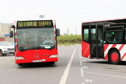 Autobusos de l'Empresa Municipal de Transports (EMT), en una imatge d'arxiu.