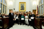 Imagen de los alumnos reconocidos en Reus.