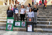 La candidatura, dissabte, a les escales de la Catedral.