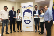 Pere Segura i diversos membres de la llista de Vila-seca Segura, aquest dilluns.