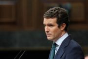 Pablo Casado, durant la seva intervenció.