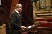 El conseller d'Interior, Miquel Buch, al Parlament.