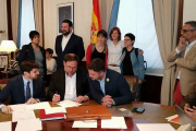 Oriol Junqueras, fent els tràmits previs al Congrés.