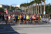 La sortida conjunta de la Mitja Marató i la cursa 10k des del passeig de l'Anella Mediterrània.